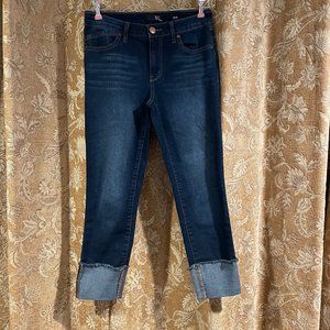 1822 DENIM TAYLOR CUFF JEANS - Dark Denim - Size 6